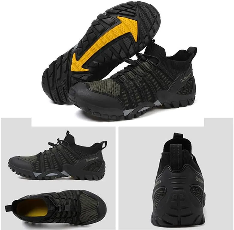 Mens Water Shoes Anti-Slip Hiking Shoes Quick Drying Sports Aqua Barefoot Shoes Breathable Climbing Shoes Outdoor Walking Fishing Shoes