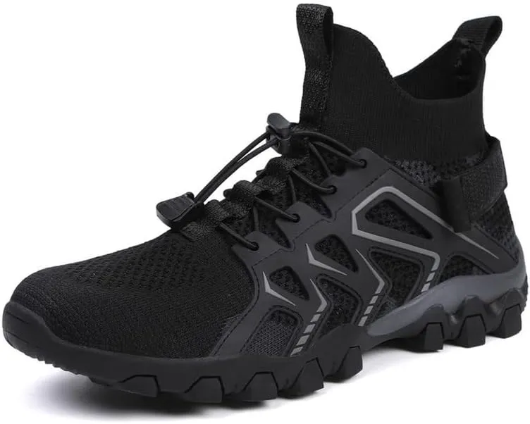 Mens Water Shoes Breathable Hiking Water Shoes Quick Drying Sports Aqua Barefoot Shoes Anti-Slip Climbing Shoes Outdoor Fishing Shoes