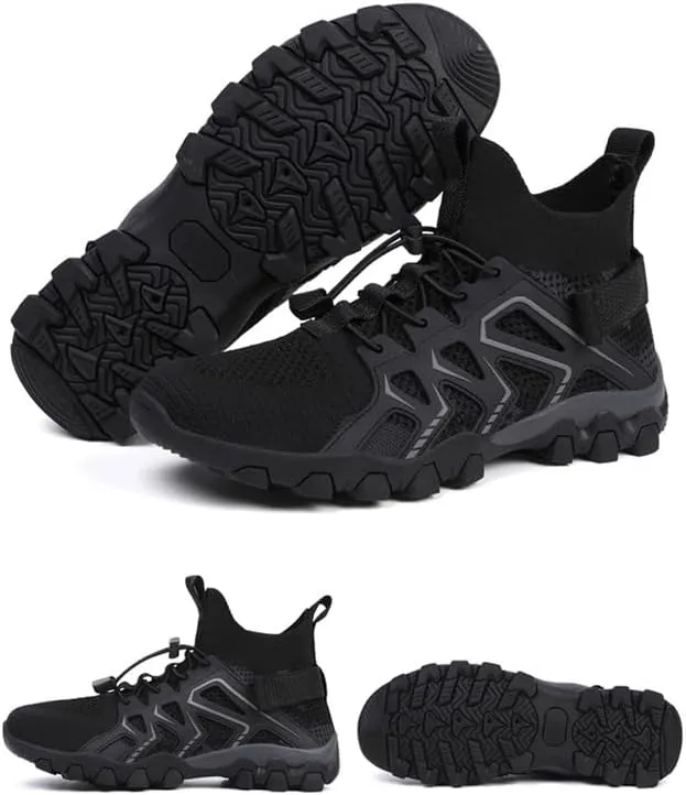 Mens Water Shoes Breathable Hiking Water Shoes Quick Drying Sports Aqua Barefoot Shoes Anti-Slip Climbing Shoes Outdoor Fishing Shoes