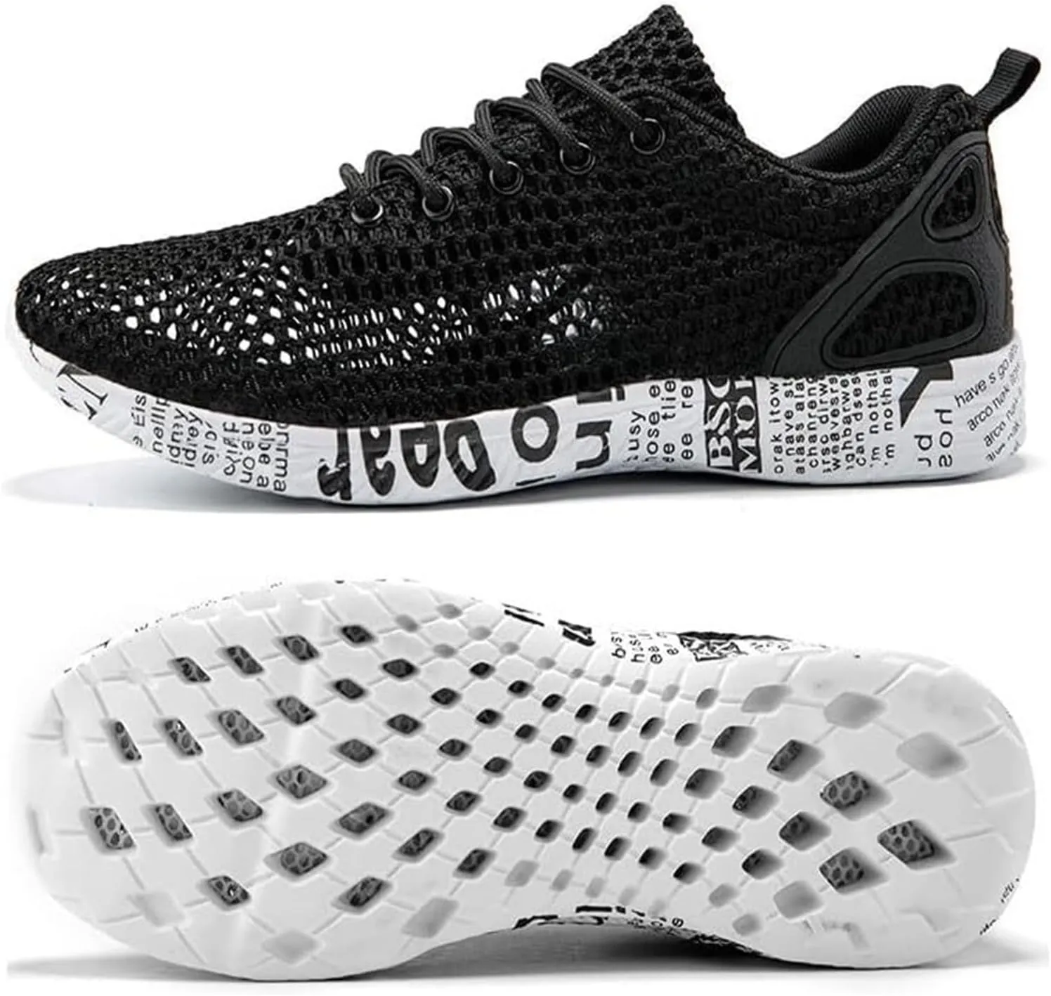 Men's Water Shoes Outdoor Hiking Shoes Quick-Drying Beach Shoes Travel Hiking Sneakers Hollow Breathable Shoes