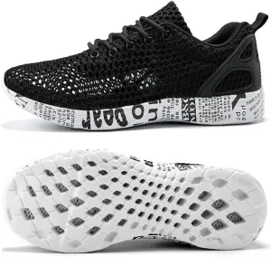 Men's Water Shoes Outdoor Hiking Shoes Quick-Drying Beach Shoes Travel Hiking Sneakers Hollow Breathable Shoes
