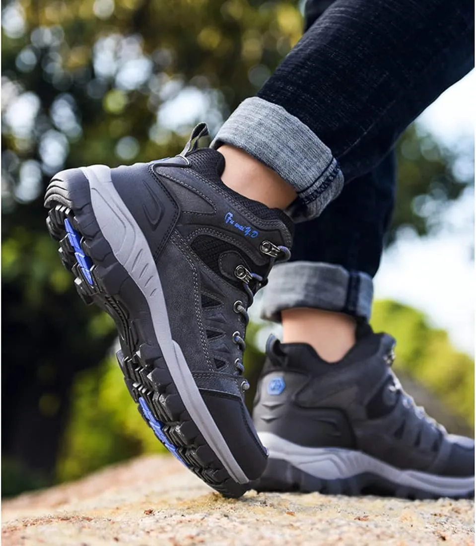 Mens Waterproof Walking Shoes Quick Drying Hiking Footwear Outdoor Shoes Rubber Sole Camping Hiking