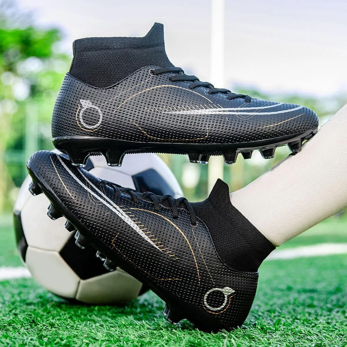 Men's Wide Shoes Men's Soccer Boots, Boys/Girls Flags Soccer Boots High-top Training Soccer Boots Outdoor Soccer Boots/Comfort Trends