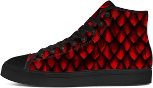 Men's Women's Dragon Scales High Top Canvas Shoes Dragon High Top Sneakers Lace Up Casual Shoes Gifts for Men Women