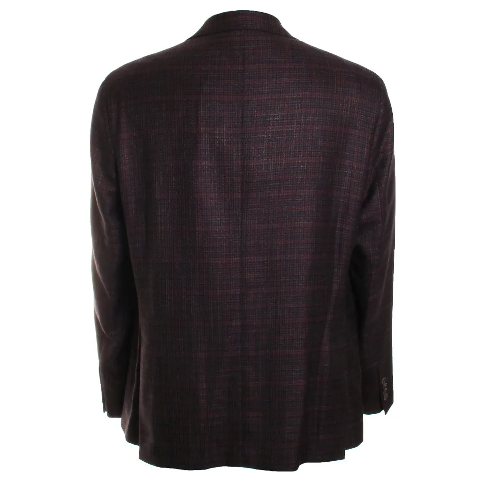 Midland Burgundy Plaid Sport Coat