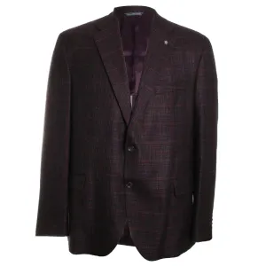 Midland Burgundy Plaid Sport Coat