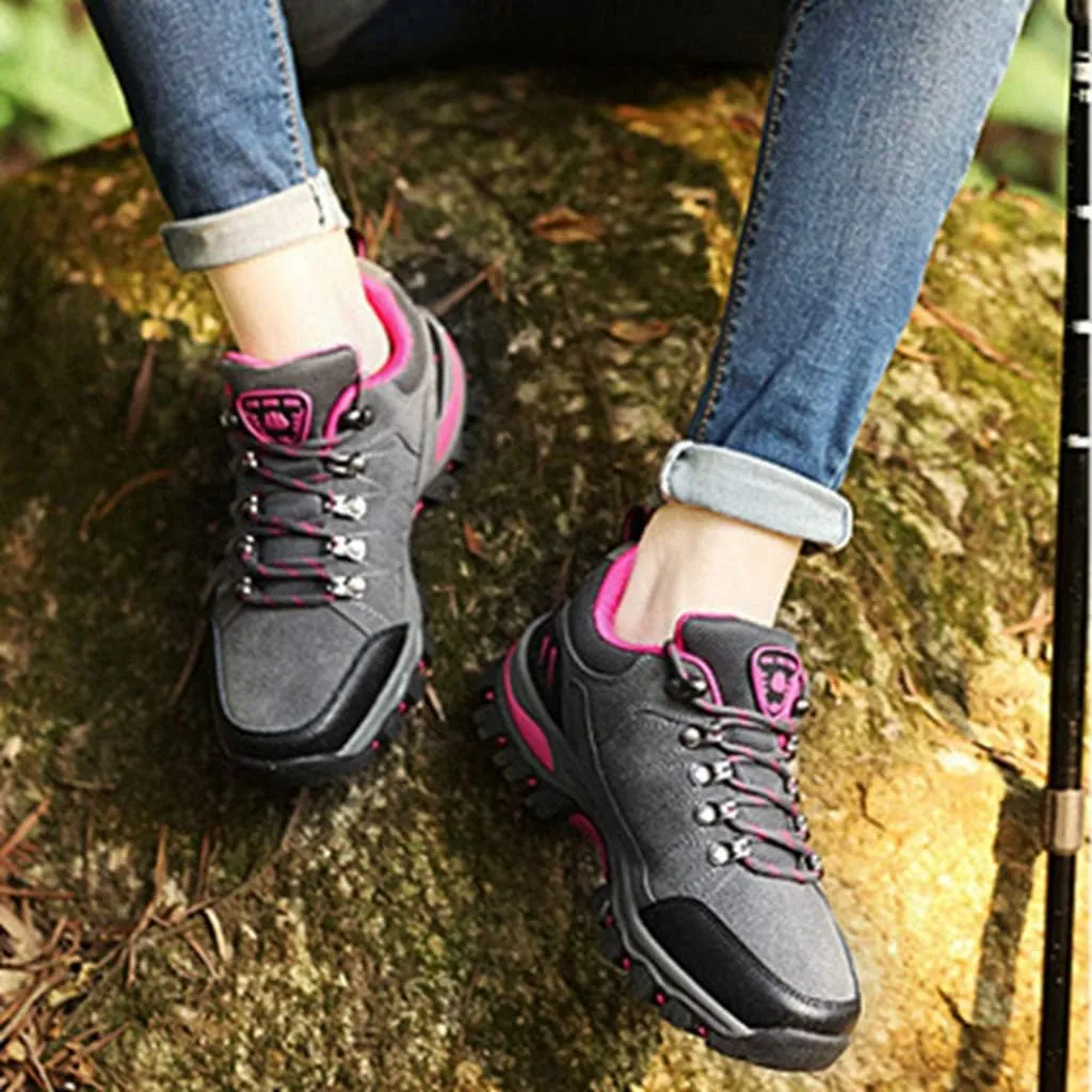 MIOKE Women's Waterproof Hiking Shoes Outdoor Running Trail Hiker Non-Slip Casual Climbing Backpacking Shoe