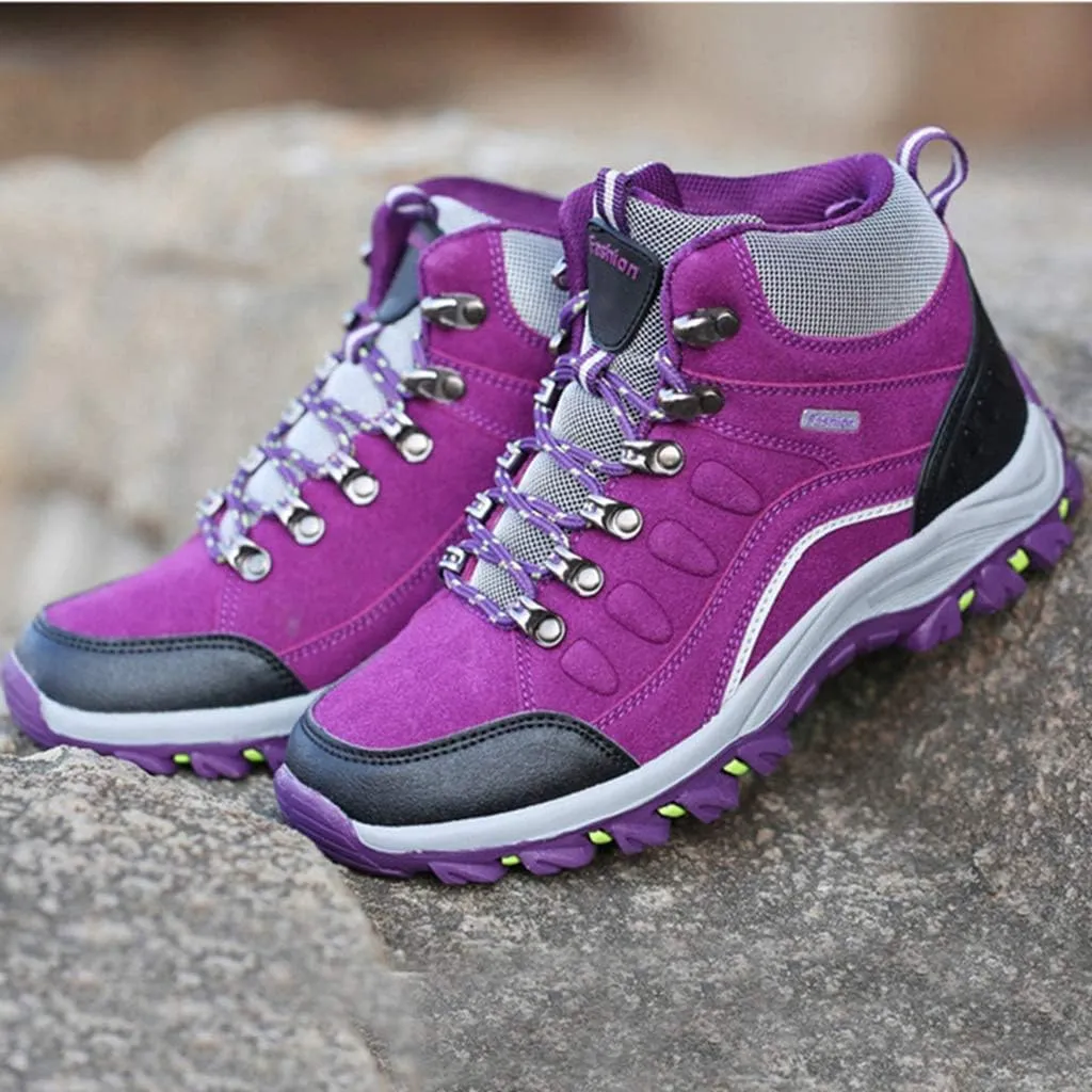 MIOKE Women's Waterproof Hiking Shoes Outdoor Running Trail Hiker Non-Slip Casual Climbing Backpacking Shoes