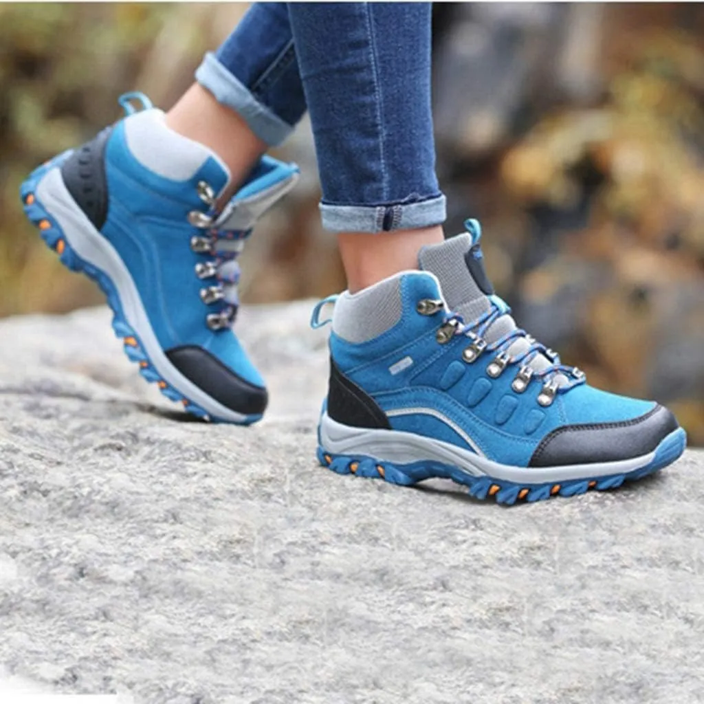 MIOKE Women's Waterproof Hiking Shoes Outdoor Running Trail Hiker Non-Slip Casual Climbing Backpacking Shoes