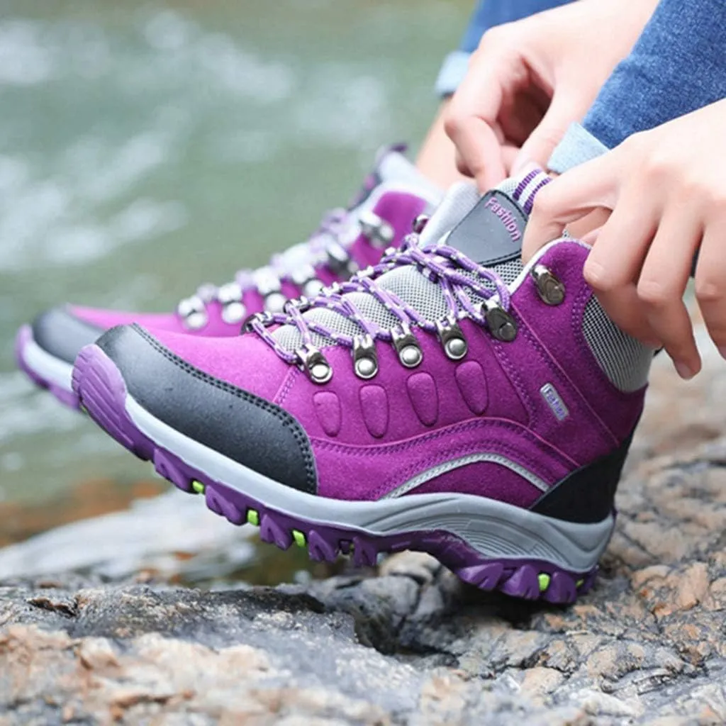 MIOKE Women's Waterproof Hiking Shoes Outdoor Running Trail Hiker Non-Slip Casual Climbing Backpacking Shoes
