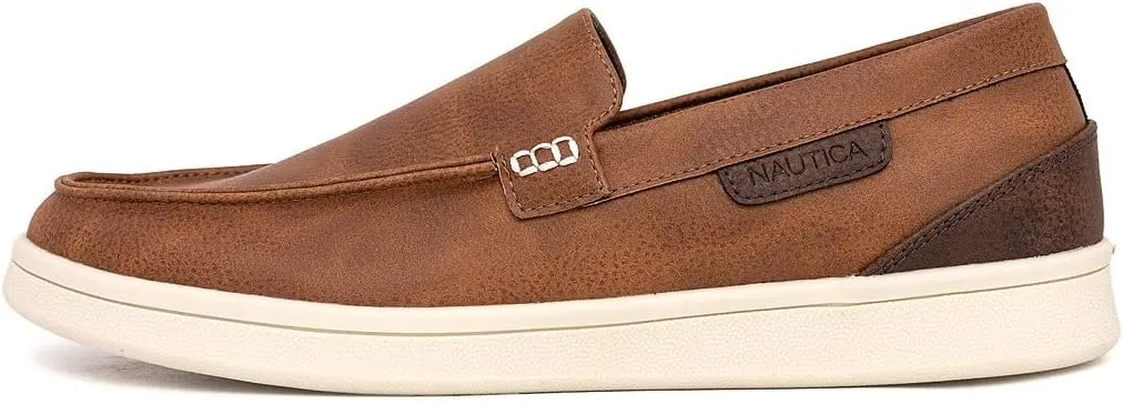 Nautica Men's Slip-On Loafers Casual Moc Toe Sneakers Boat Shoes Slipper for Men  Lightweight & Comfortable - Derwin