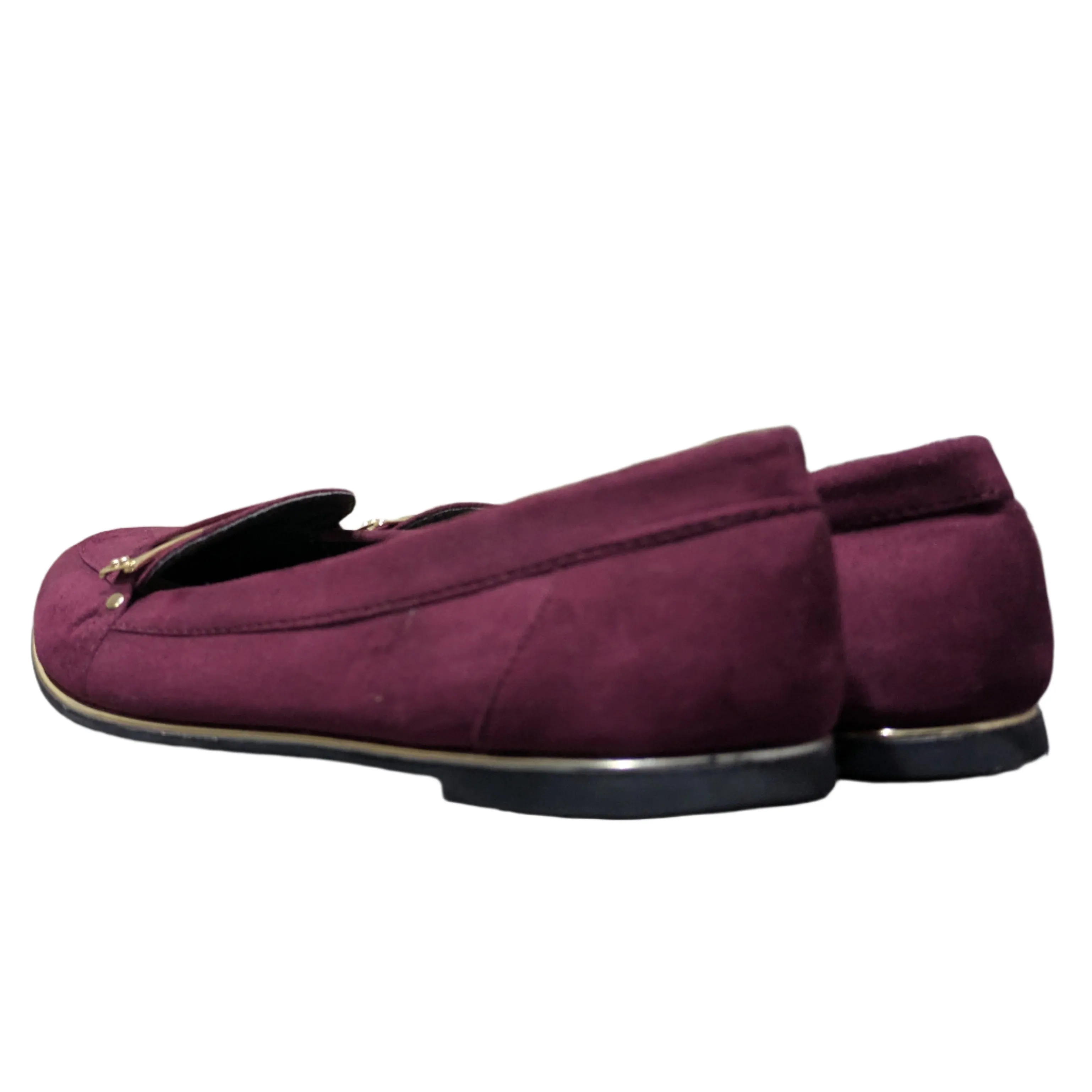 New Look Wide Fit Dark Red Faux Snake Panelled Loafers - UK 4 / EU 37 / US 6