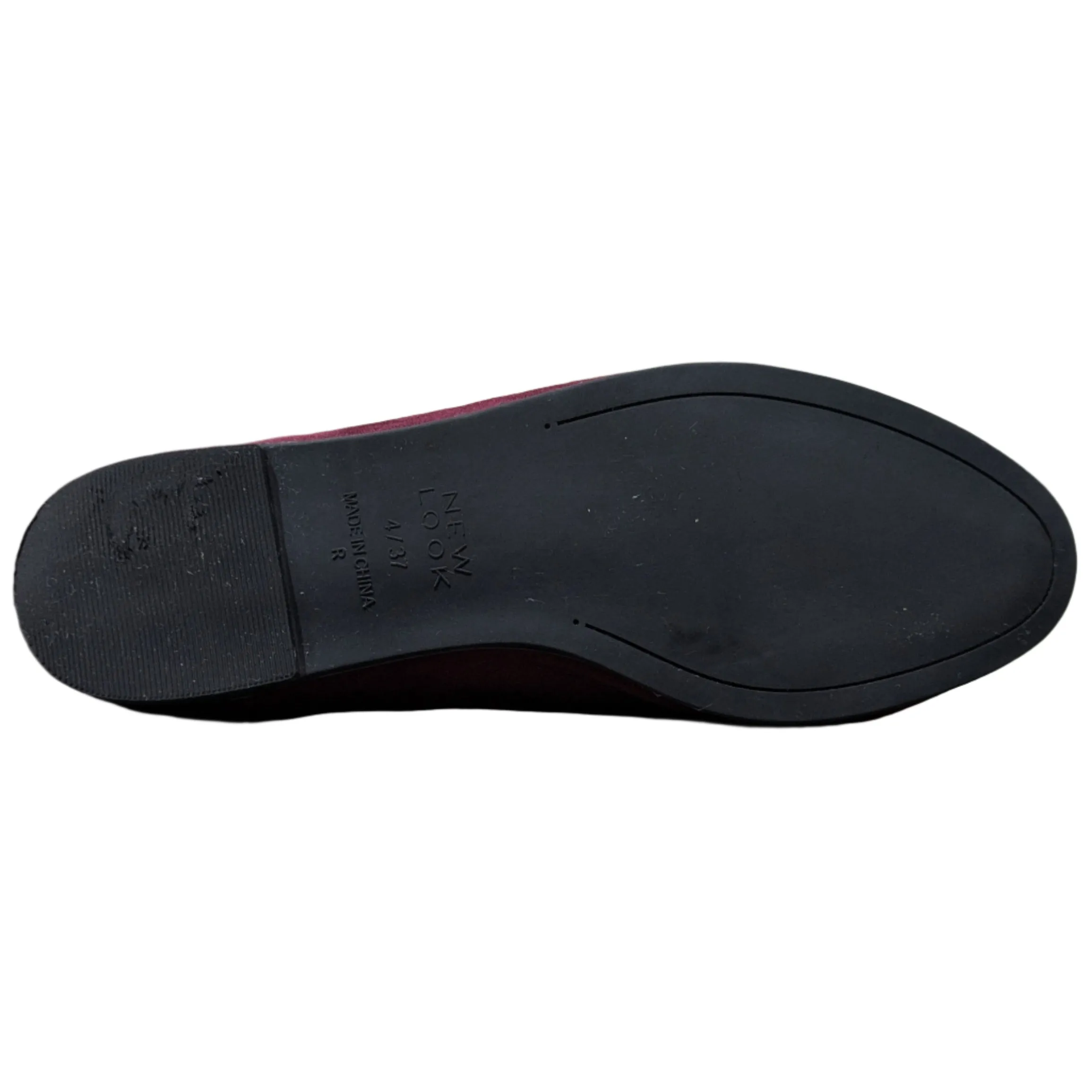 New Look Wide Fit Dark Red Faux Snake Panelled Loafers - UK 4 / EU 37 / US 6