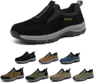 Orthopedic Walking Shoes Mens, Hiking Shoes for Men Comfortable Waterproof Breathable, Outdoor Slip On Hiking Shoes