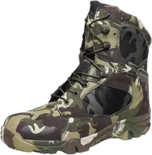 Outdoor Hiking Shoes Men's Hiking Camping Hunting Shoes Waterproof Tactical Boots cp Green 6