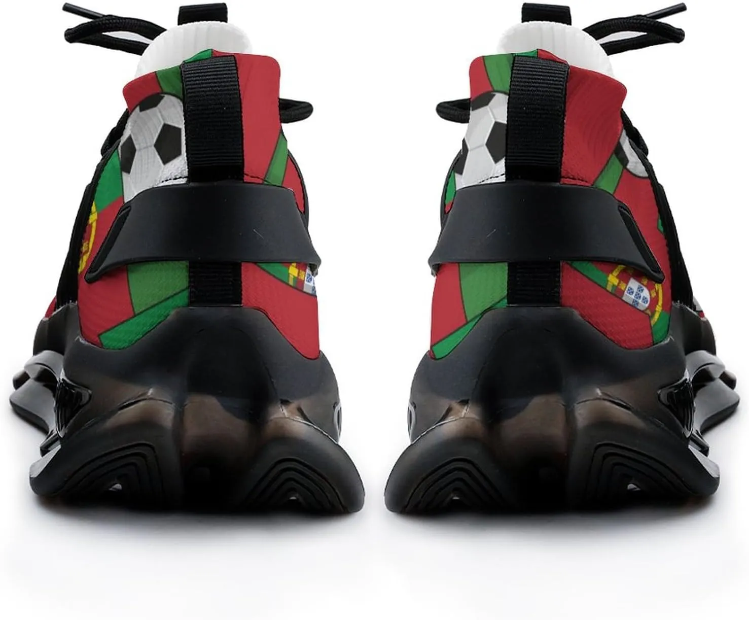 Portugal Football Soccer Pattern Sport Shoes for Men Women Non Slip Lightweight Breathable Walking Running Shoes