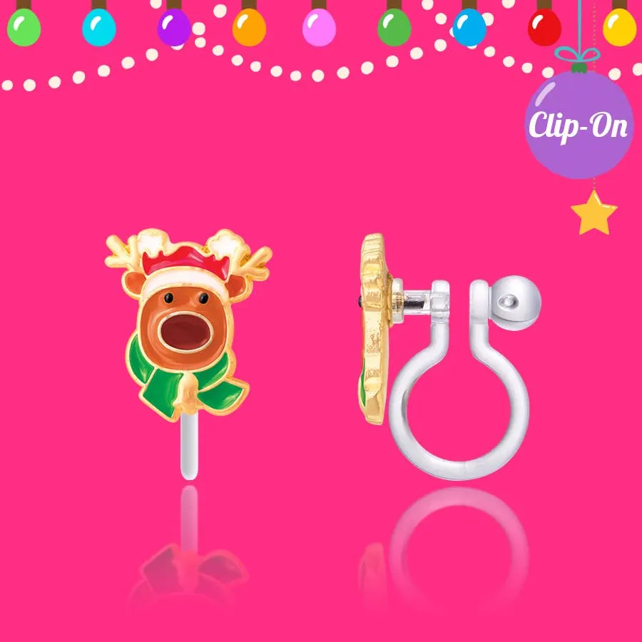 Reindeer Magic | Clip On Earrings