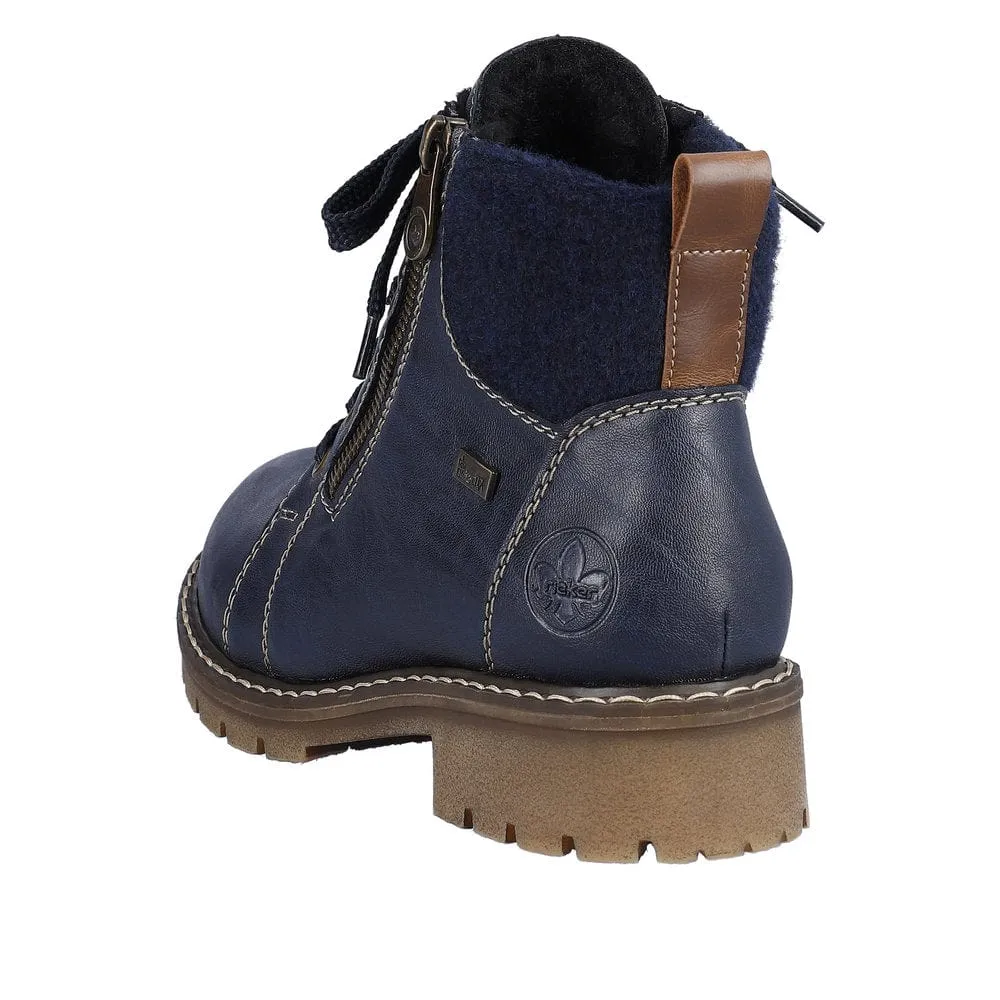 Rieker Women's Ankle Booties- Blue