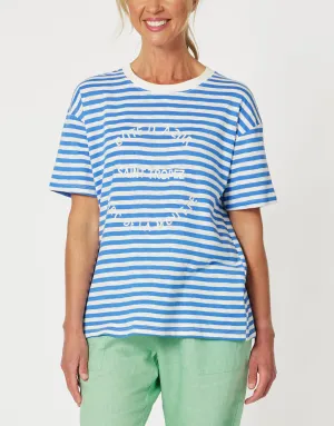 Saint Tropez Stripe Tee - Blue