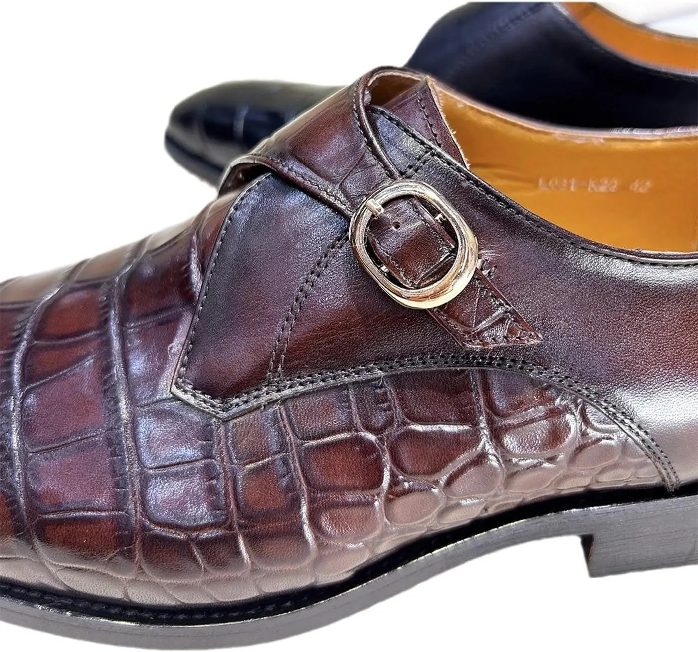 Santimon Men's Monk-Strap Loafers Dress Shoes - Casual Mocasines Loafers for Business, Weddings & Special Occasions