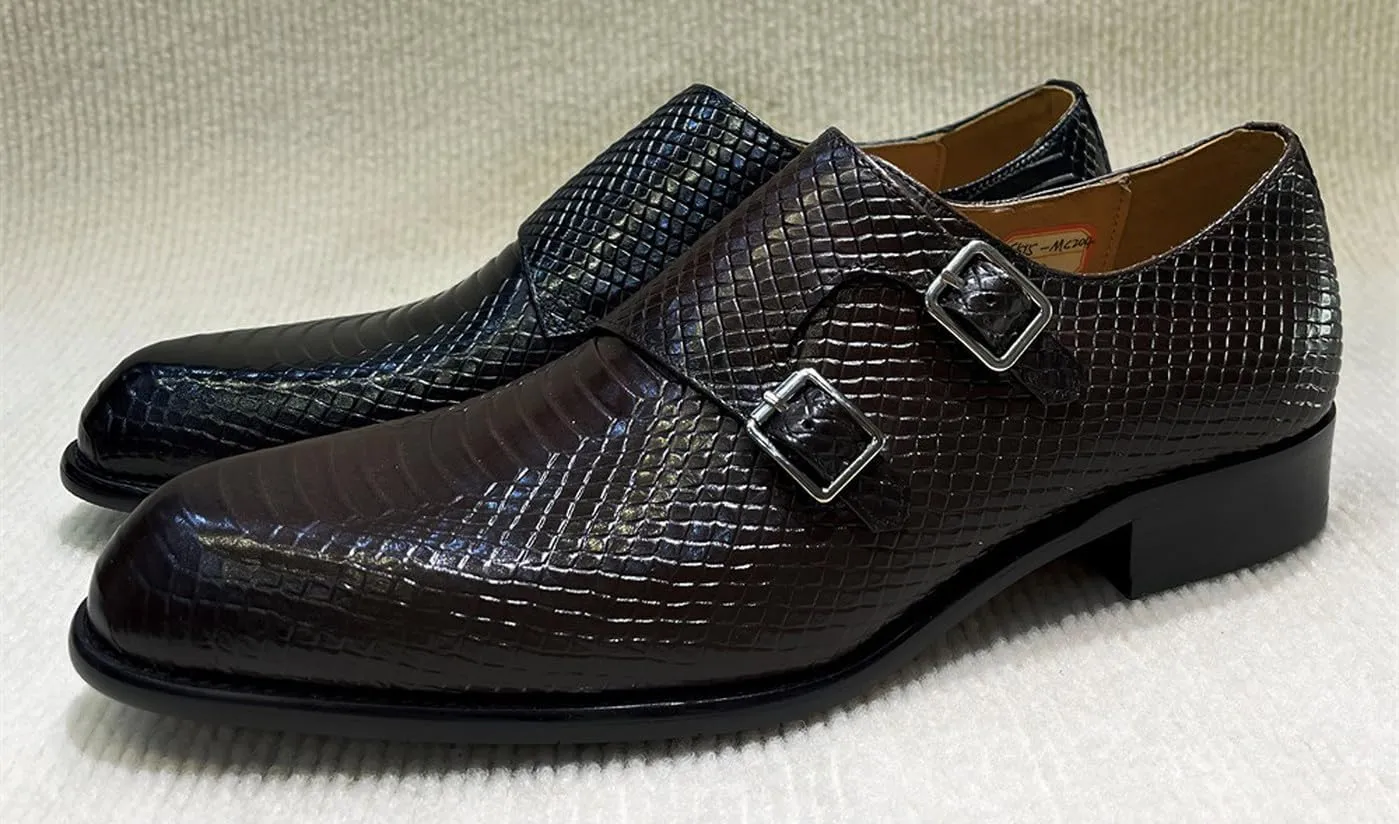 Santimon Men's Monk-Strap Loafers Formal Dress Shoes - Casual Mocasines Loafers for Business, Weddings & Special Occasions