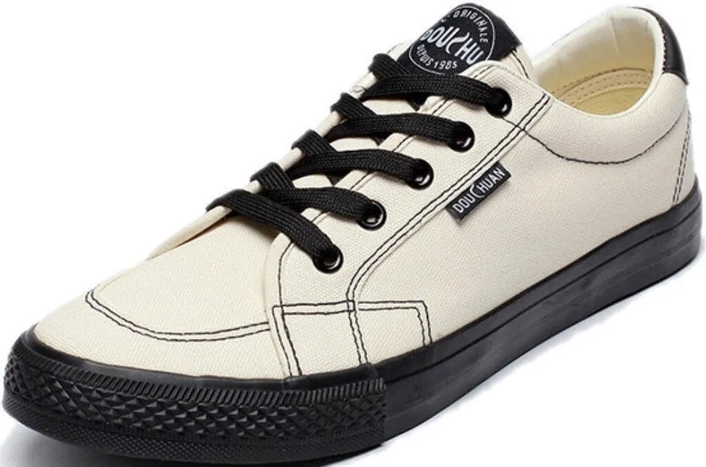 SATUKI Canvas Shoes for Men,Skate Shoes,Casual Lace Up Athletic Lightweight Soft Fashion Sneakers