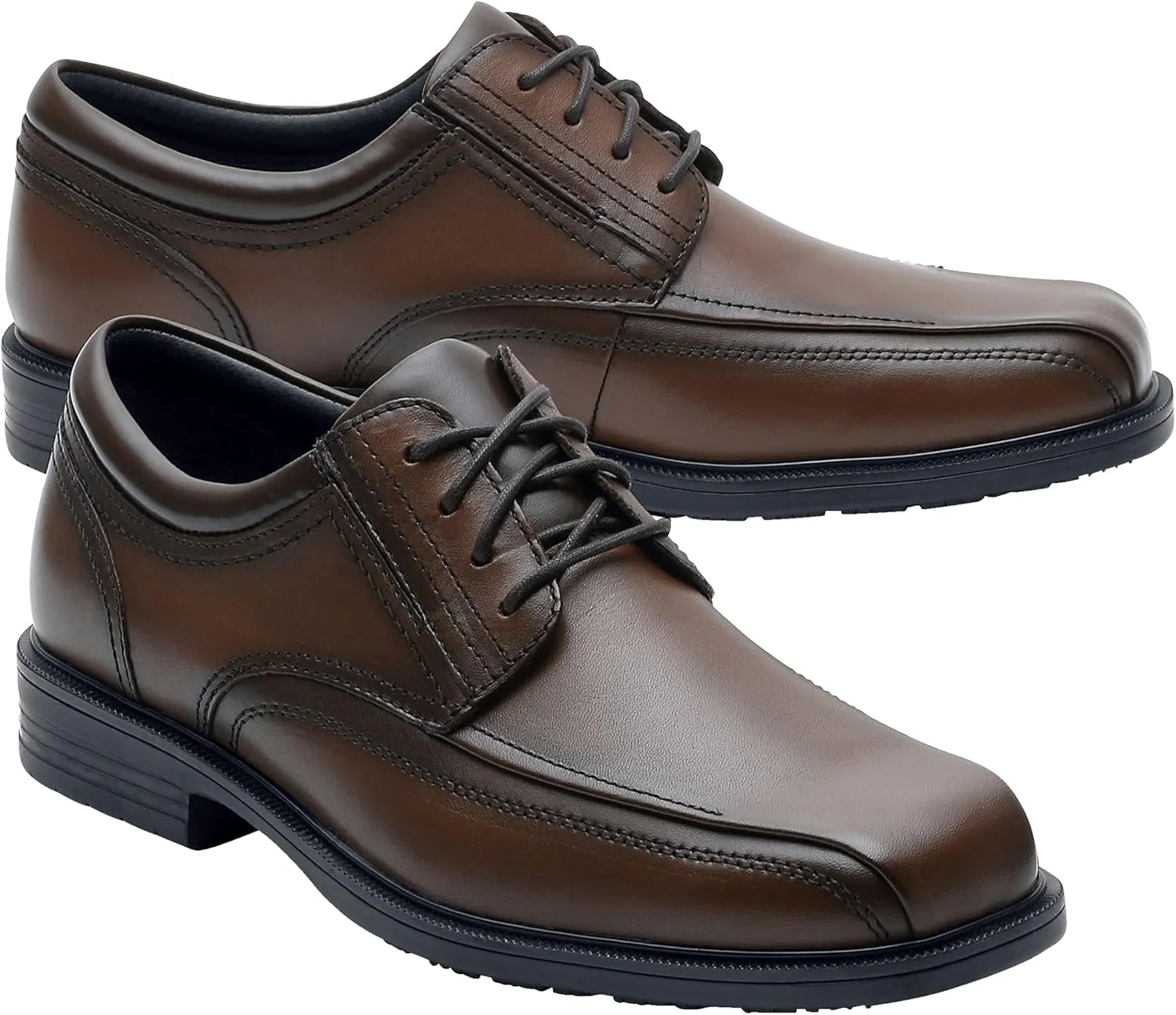 Shoes for Crews Dress Shoes for Men, Men??s Oxfords, Zapatos De Vestir para Hombre, Slip Resistant, Safety, Brown or Black