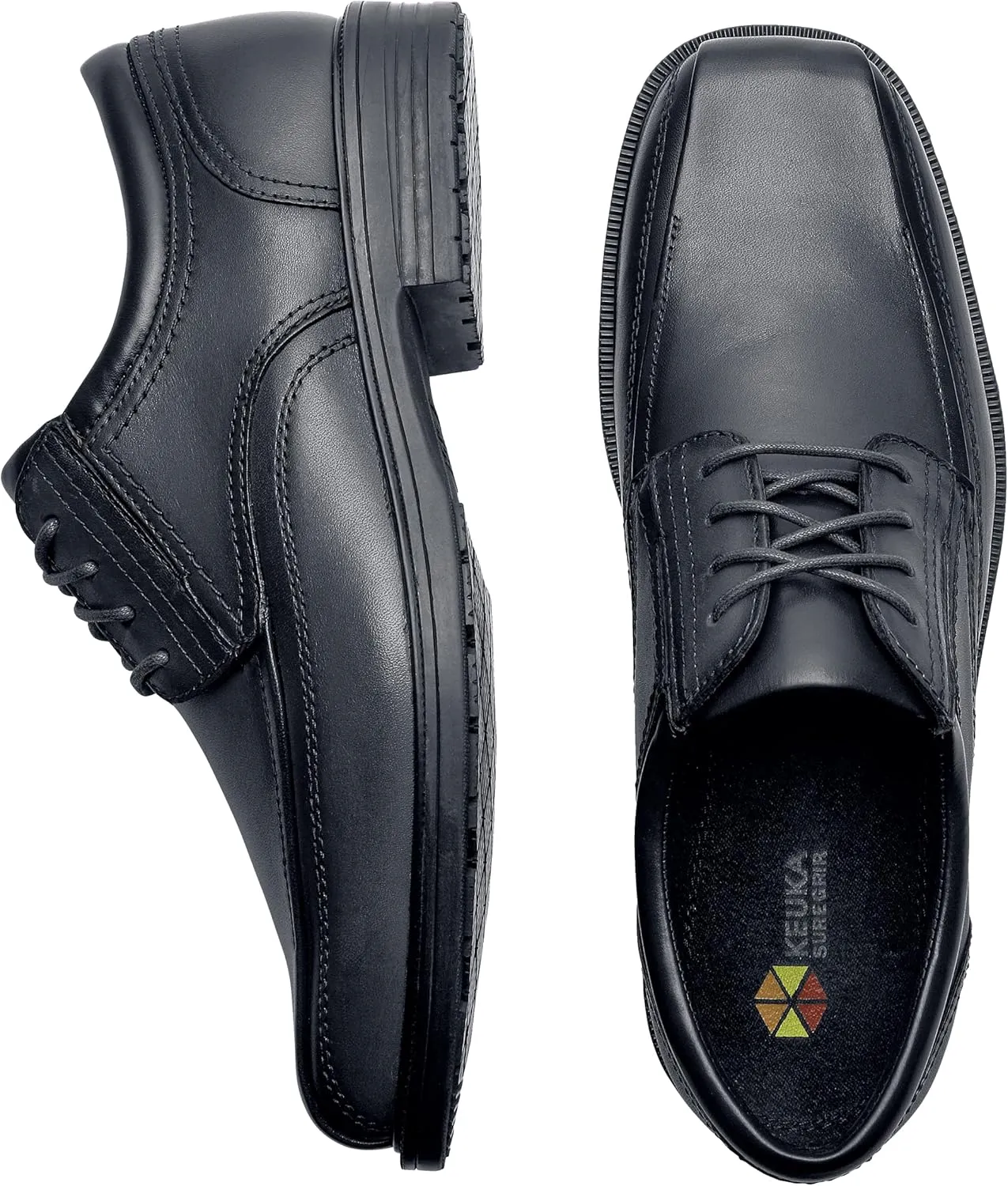 Shoes for Crews Dress Shoes for Men, Men??s Oxfords, Zapatos De Vestir para Hombre, Slip Resistant, Safety, Brown or Black