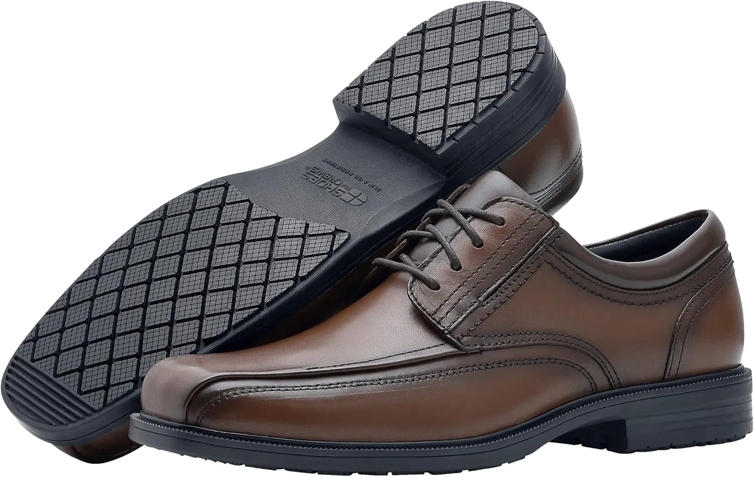 Shoes for Crews Dress Shoes for Men, Men??s Oxfords, Zapatos De Vestir para Hombre, Slip Resistant, Safety, Brown or Black