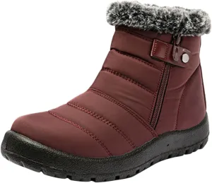Slip on Winter Boots for Women Wide Women Waterproof Hiking Winter Snow Boots Long Women Winter Boots Slip on 8.5 Boots for Winter Fashion for Women Slip on Botas Para La Nieve De Mujer