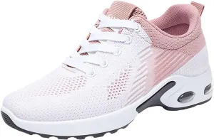 Sneakers for Women Walking Shoes Arch Support Air Cushion Running Shoes Lightweight Tennis Walking Comfort Bowling Shoe Universal Slide Soles Tennis Shoe Mesh Breathable Gym Work Fashion Sneakers