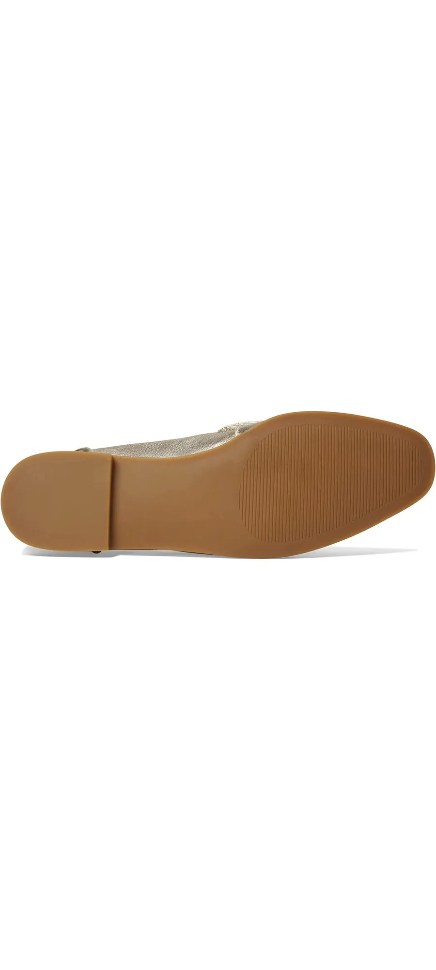 Steve Madden Carrine Gold Leather Slip On Almond Toe Flat Dress Loafers