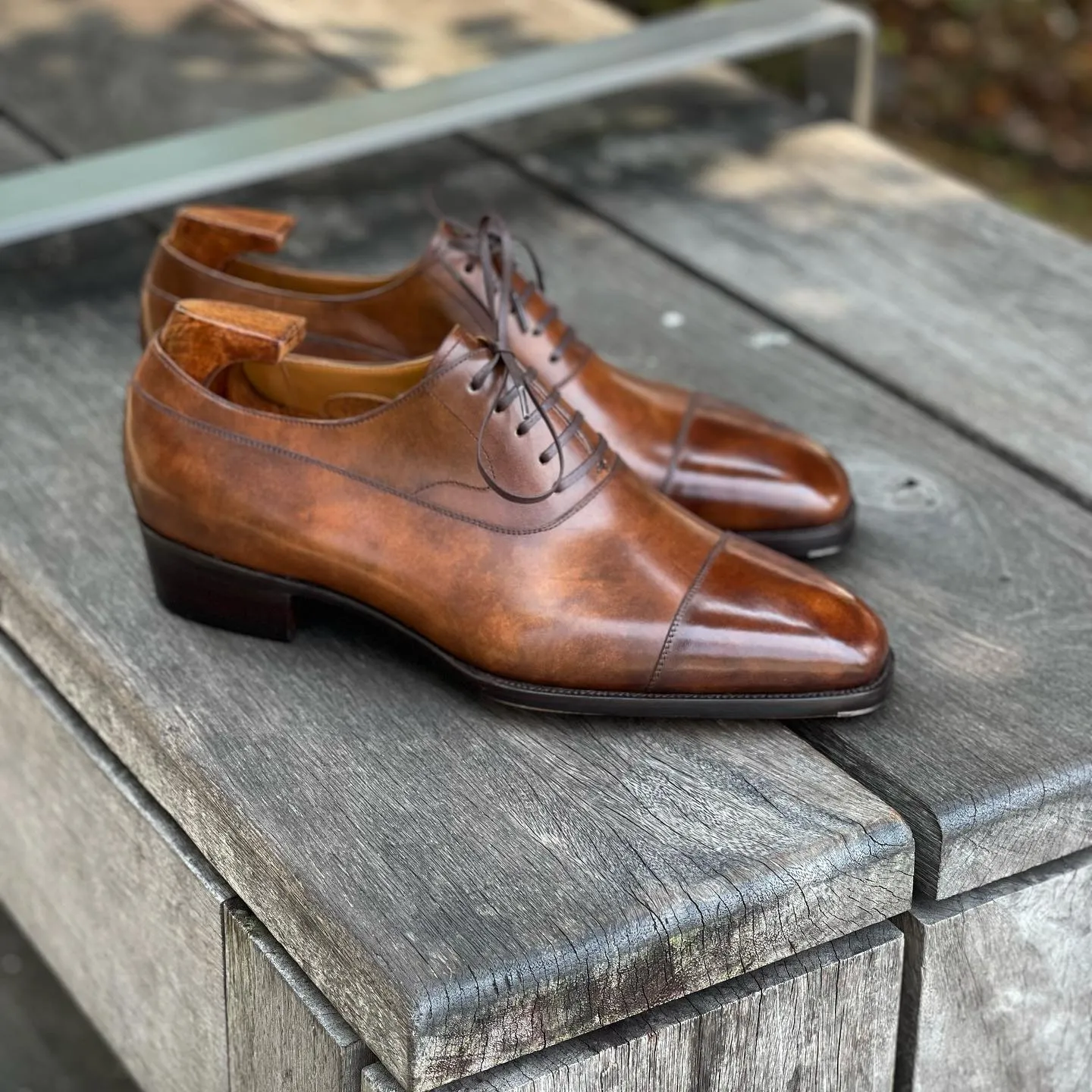 Tan Leather Quamira Toe Cap Oxfords - Formal Shoes - AW24