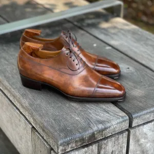 Tan Leather Quamira Toe Cap Oxfords - Formal Shoes - AW24