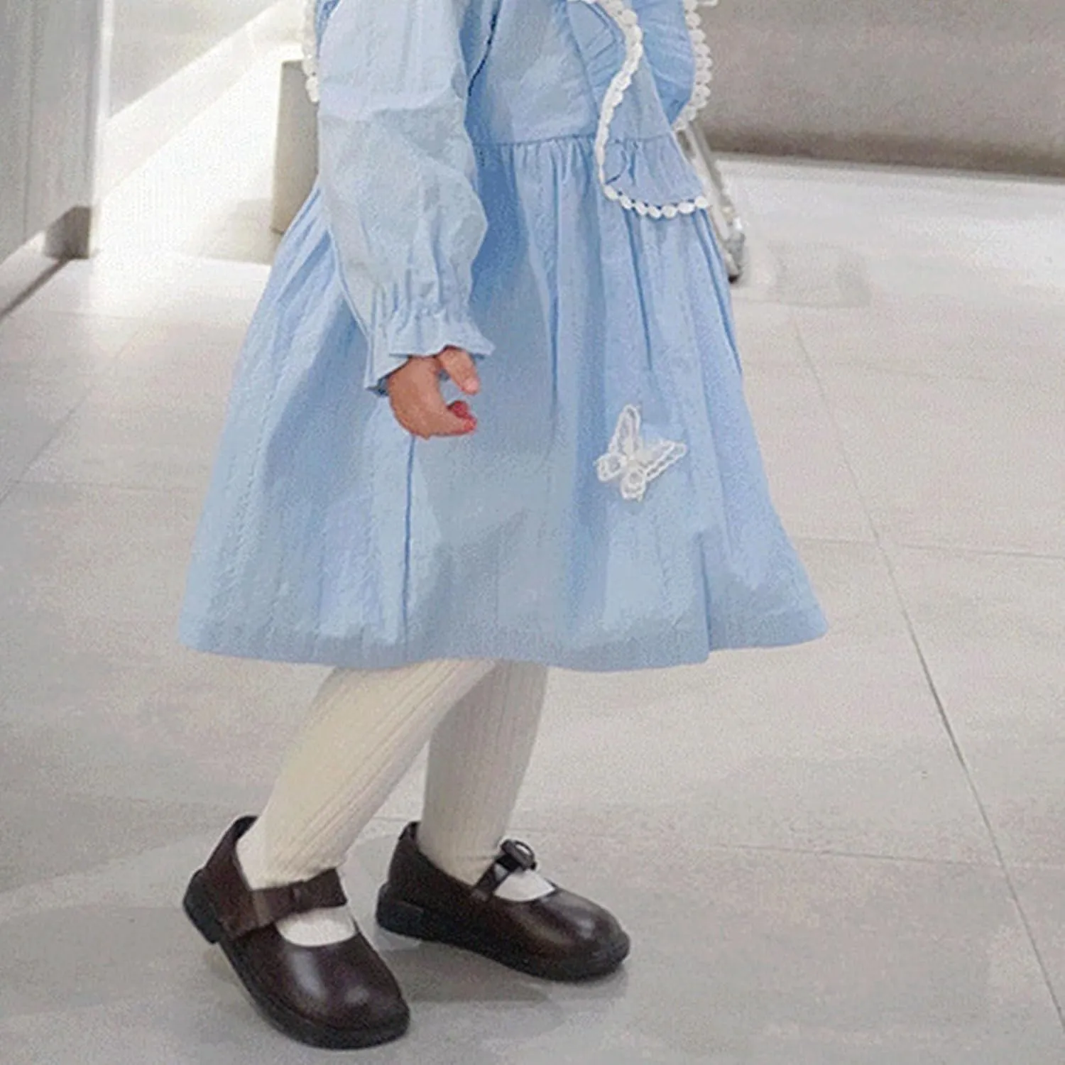 Toddler Little Girls Soft Slip On Loafers Dress Flat Shoes Round Toe Casual Shoes Slip on Toddler Leather Shoes