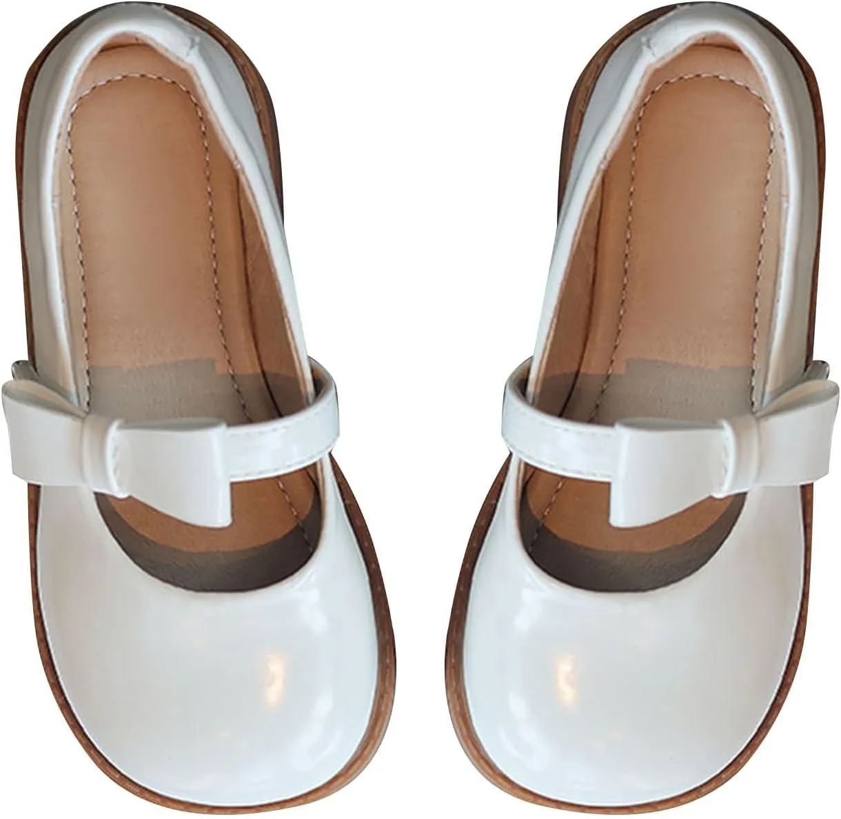 Toddler Little Girls Soft Slip On Loafers Dress Flat Shoes Round Toe Casual Shoes Slip on Toddler Leather Shoes