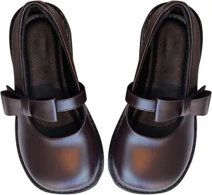 Toddler Little Girls Soft Slip On Loafers Dress Flat Shoes Round Toe Casual Shoes Slip on Toddler Leather Shoes