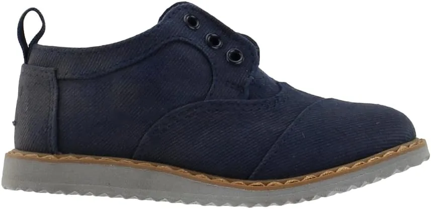 TOMS Toddler Boys Brogue Slip On Casual Shoes - Black