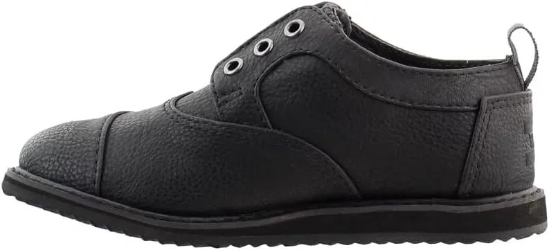 TOMS Toddler Boys Brogue Slip On Casual Shoes - Black