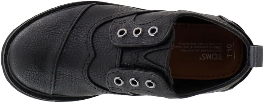 TOMS Toddler Boys Brogue Slip On Casual Shoes - Black