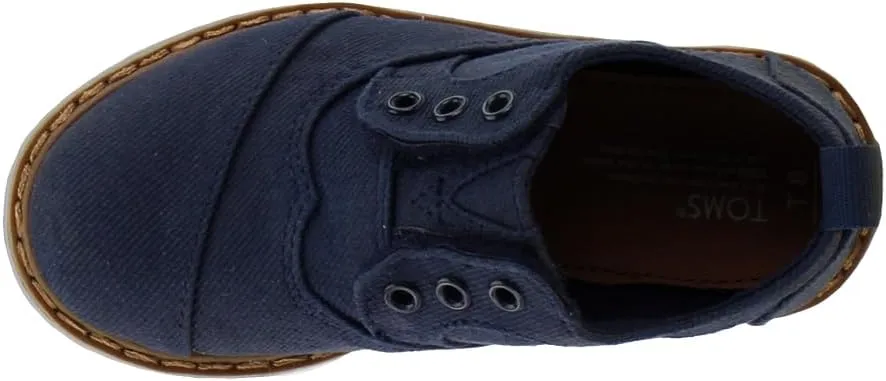 TOMS Toddler Boys Brogue Slip On Casual Shoes - Black