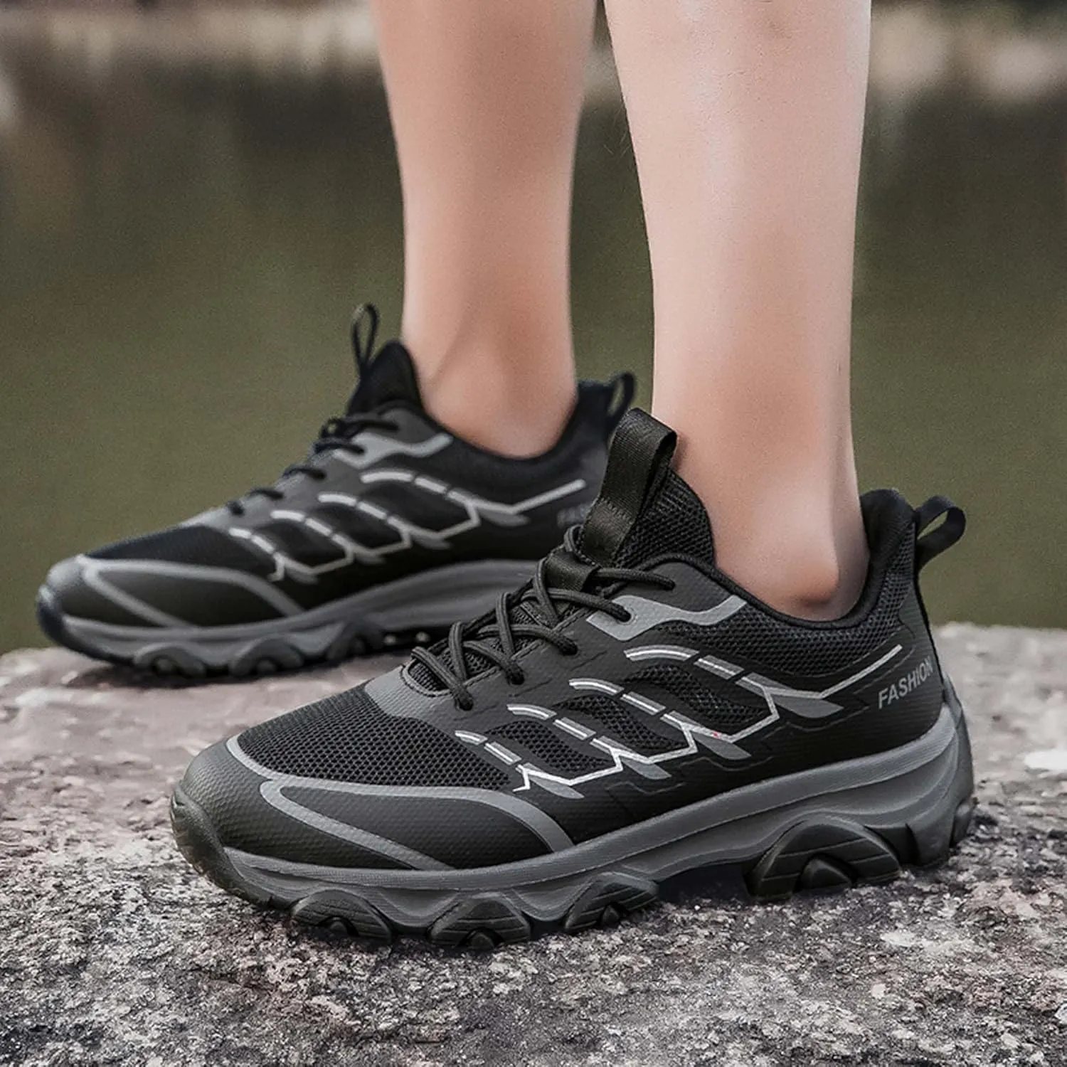 Unisex Mid Top Mountaineering Shoes Men's Shoes Women's Shoes Damping Stable Hiking Shoes Non Slip Wear-Resistant Climbing Shoes