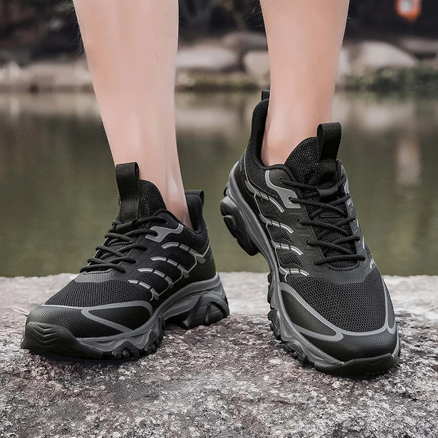 Unisex Mid Top Mountaineering Shoes Men's Shoes Women's Shoes Damping Stable Hiking Shoes Non Slip Wear-Resistant Climbing Shoes