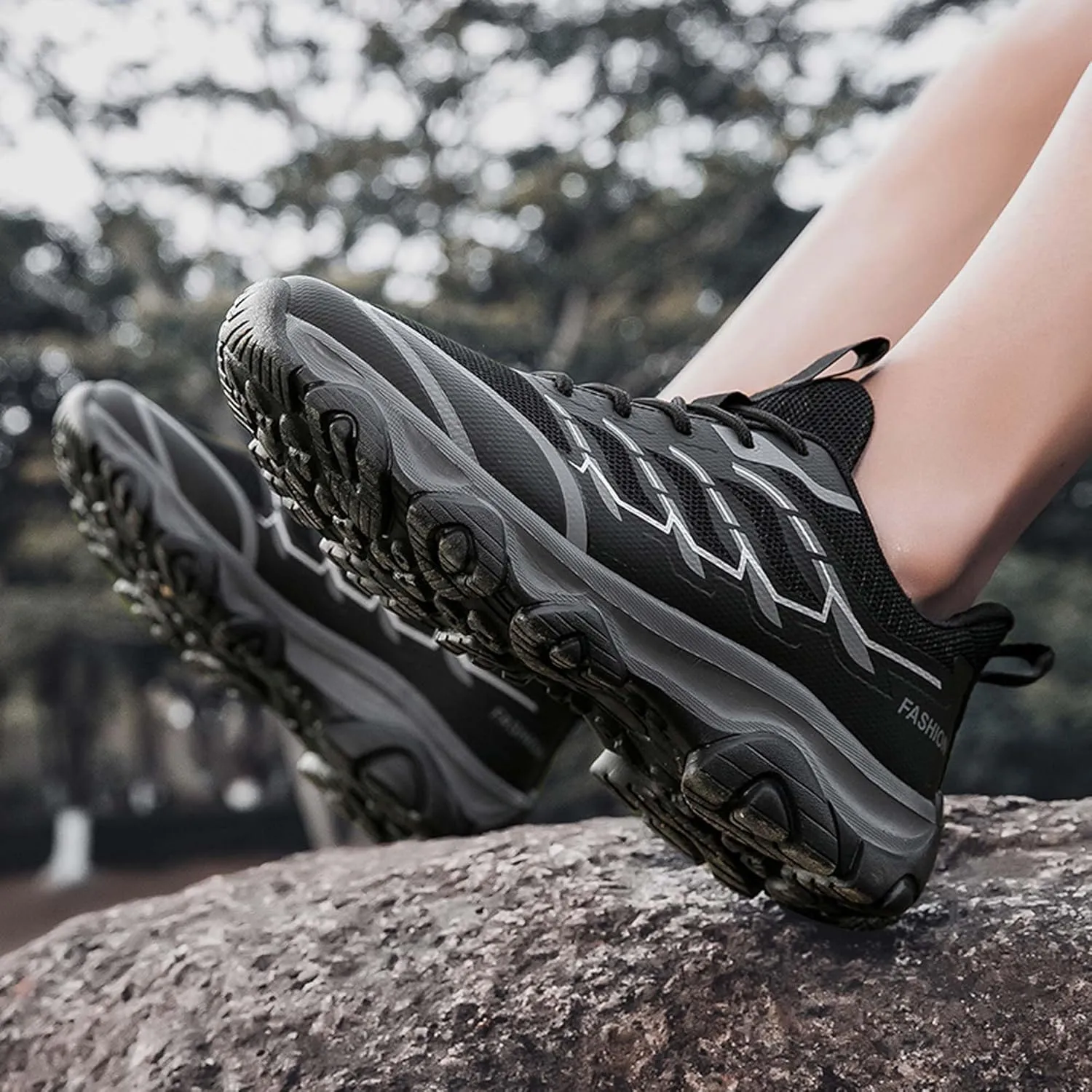Unisex Mid Top Mountaineering Shoes Men's Shoes Women's Shoes Damping Stable Hiking Shoes Non Slip Wear-Resistant Climbing Shoes