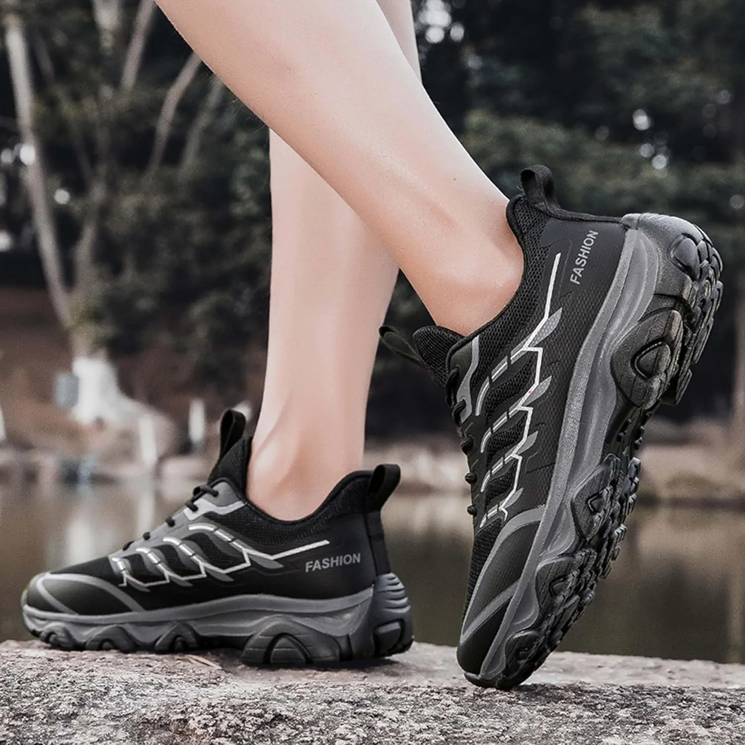 Unisex Mid Top Mountaineering Shoes Men's Shoes Women's Shoes Damping Stable Hiking Shoes Non Slip Wear-Resistant Climbing Shoes