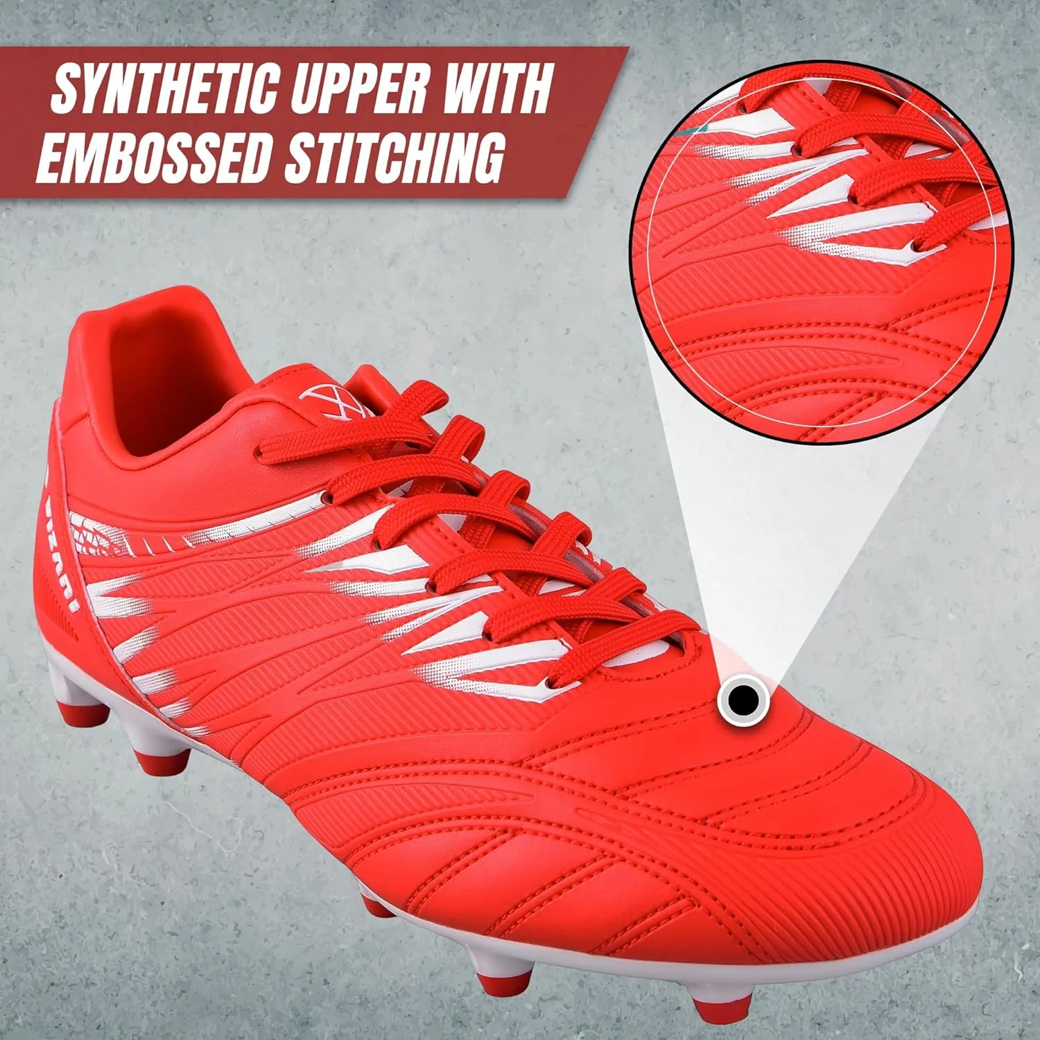 Vizari Valencia Firm Ground Soccer Cleats for Men & Women ?C Adult Football Shoes with Wide Fit, TPU Studs, Comfortable Design, Size 6.5 to 13 (Unisex)