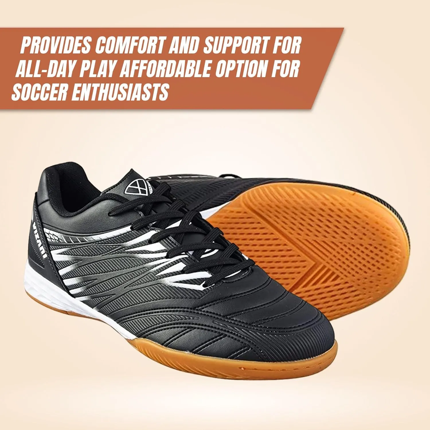 Vizari Valencia Indoor Soccer Shoes for Teen & Adult | Lightweight and Durable Men's & Women's Futsal Shoes for Superior Performance | Adult Indoor Football Cleats with Non-Marking Rubber Outsole