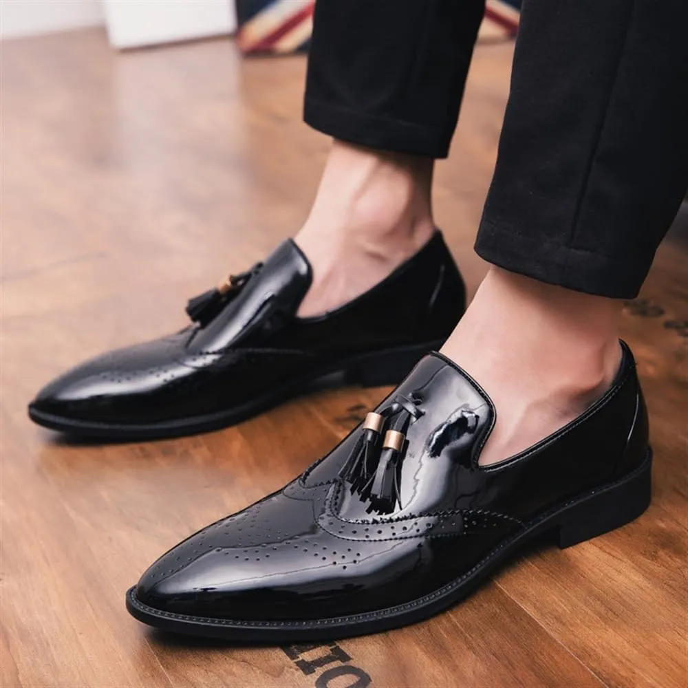 Walking Office Comfort Loafers Work Flats Men's Dress Shoes Casual Business Orthopedic Oxford Leather Shoes