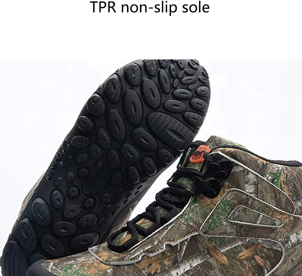 Waterproof High-top Men's Outdoor Hiking Shoes, Non-Slip Mountain Climbing Camping Boots, Wear-Resistant Hiking Shoes, Suitable for Outdoor Hiking (Grey 43)
