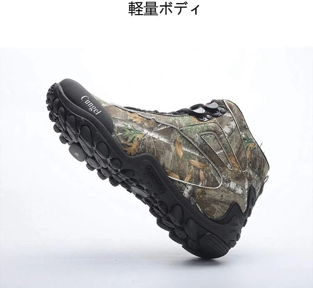 Waterproof High-top Men's Outdoor Hiking Shoes, Non-Slip Mountain Climbing Camping Boots, Wear-Resistant Hiking Shoes, Suitable for Outdoor Hiking (Grey 43)